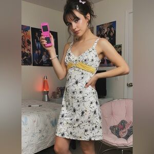 VTG Jonathan Martin Y2K babydoll Floral Mini Dress size 16 Sweetheart  Cottage